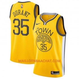 Maillot NBA Golden State Warriors Kevin Durant 35 2018-19 Nike Jaune Swingman - Homme